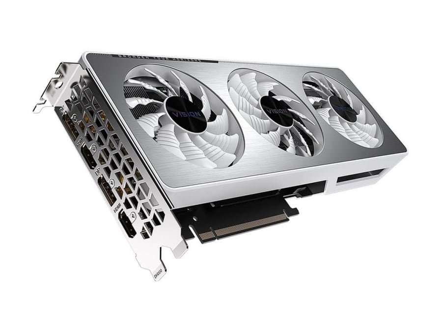 كرت شاشة GIGABYTE GeForce RTX 3060 Ti Vision OC 8GB GDDR6 - أبيض