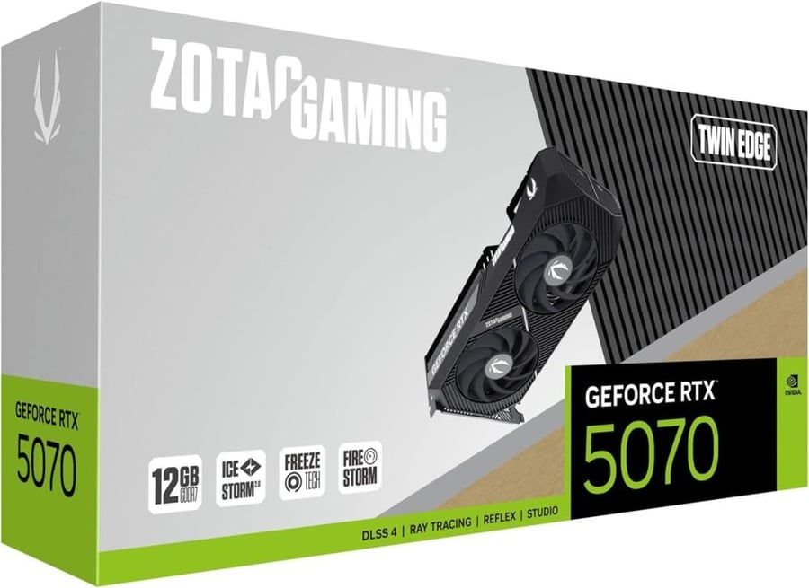 كرت شاشة ZOTAC GAMING GeForce RTX 5070 Twin Edge 12GB GDDR7