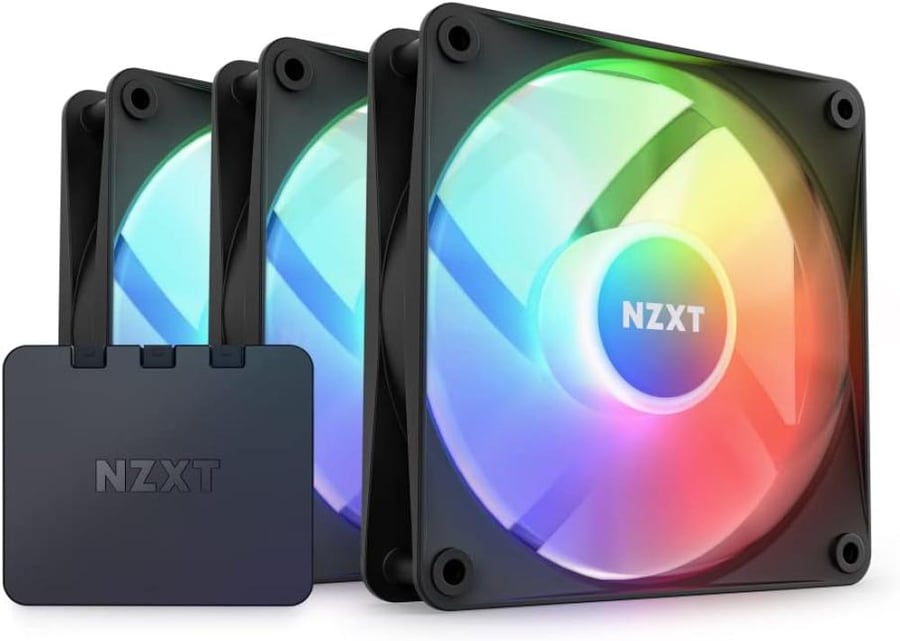 طقم مراوح كيس NZXT F120 RGB 3 مراوح أسود
