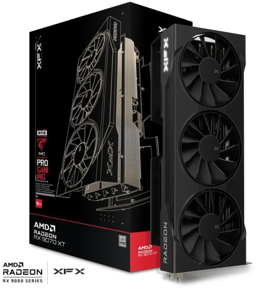 كرت شاشة XFX Radeon RX 9070 XT Swift 16GB GDDR6