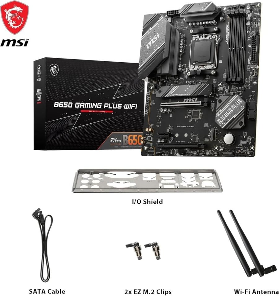 لوحة أم MSI PRO B650-S WIFI AM5 DDR5 ATX Wi-Fi 6E