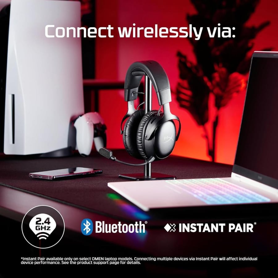 سماعة HyperX Cloud III S Wireless - أسود/أحمر