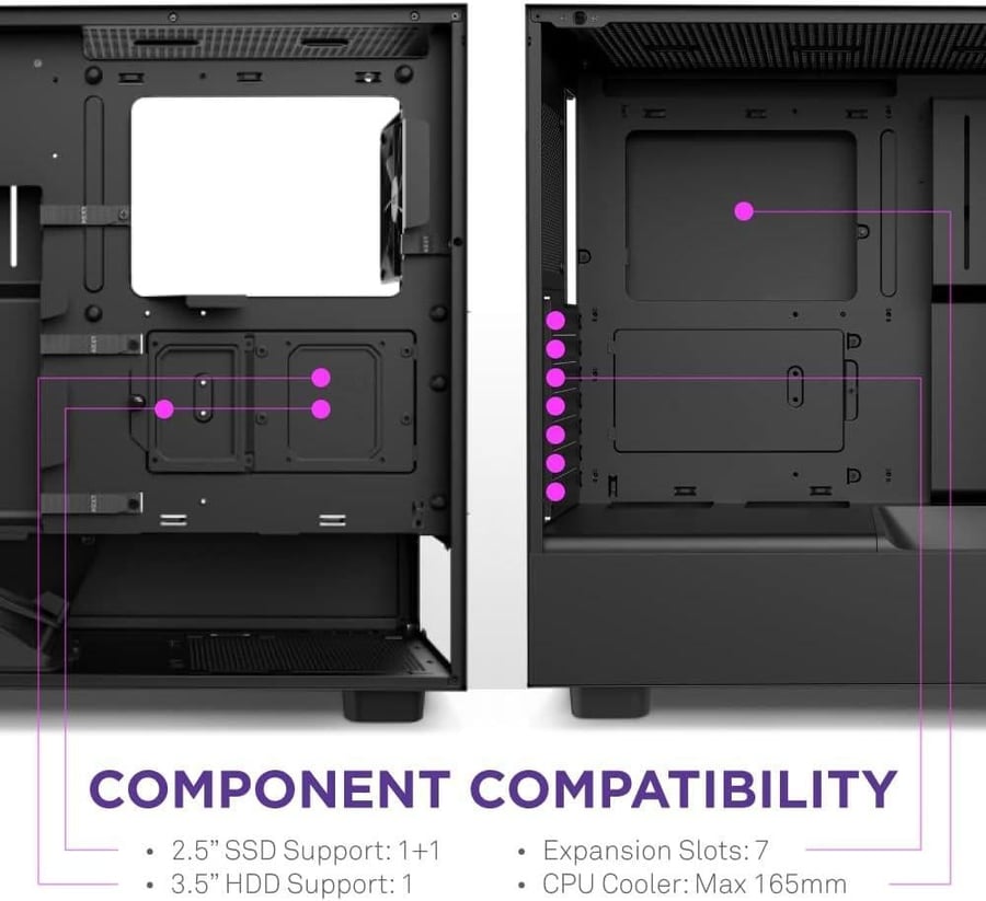 NZXT H5 Flow White Computer Case
