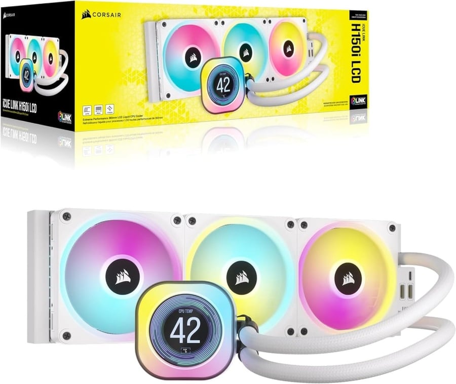 CORSAIR iCUE Link H150i LCD Liquid CPU Cooler Water Cooler