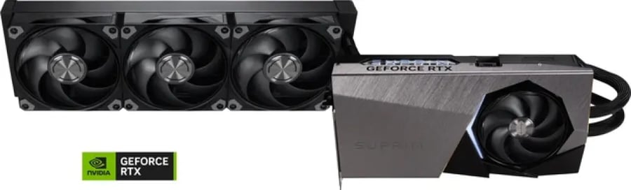 كرت شاشة MSI GeForce RTX 5080 SUPRIM LIQUID SOC 16GB GDDR7