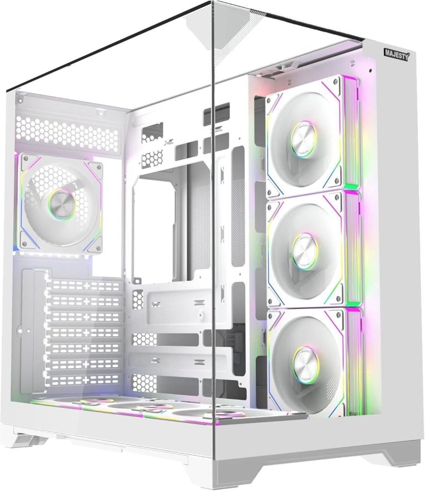تجميعة RX9070 XT-AMD 7800X3D-32GB DDR5 بيضاء تبريد مائي