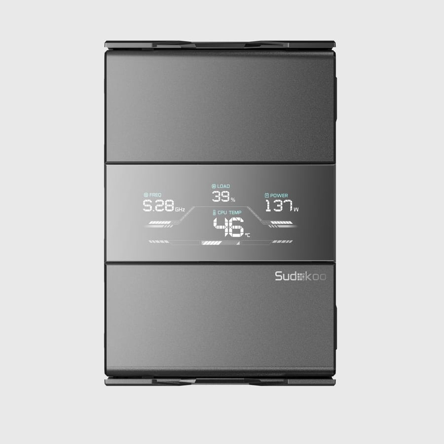 مبرد هوائي Sudokoo SK700V Digital AM5 - 7 أنابيب حرارية - أسود