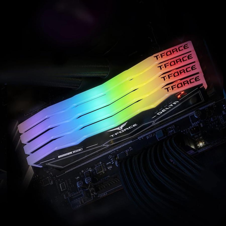 رام TEAMGROUP DELTA RGB DDR5 16GB(2x8GB) 6000MT/s - أسود
