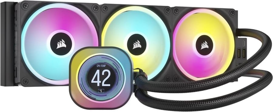 مبرد مائي Corsair iCUE LINK H150i LCD 360mm أسود