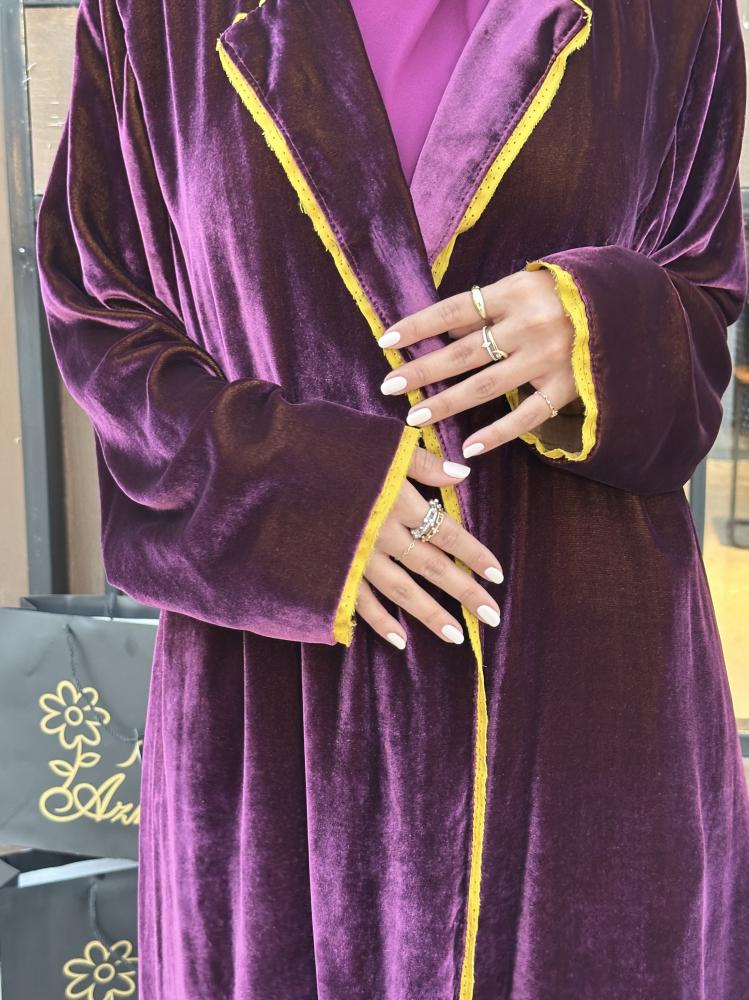 Velvet purple abaya Toti