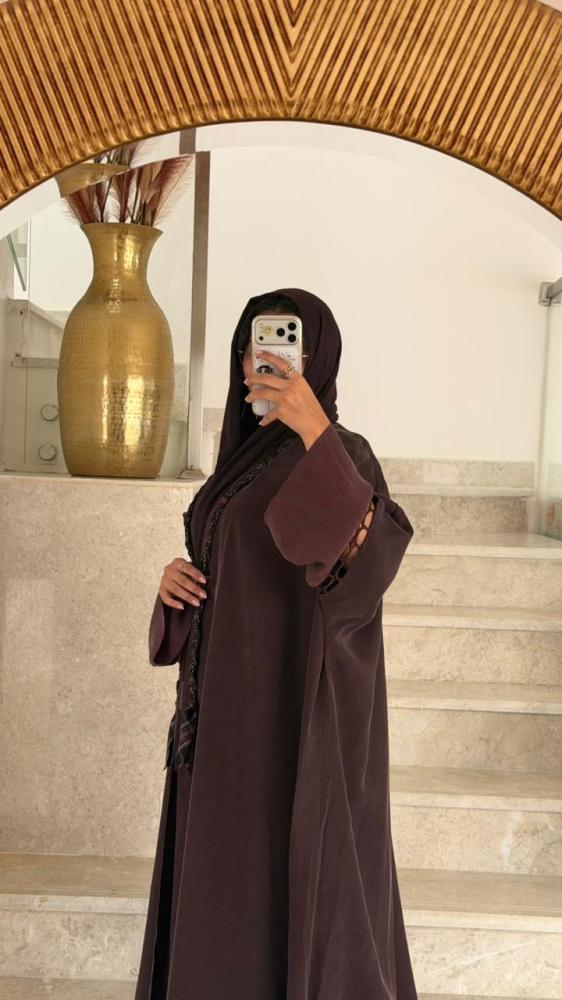 حرير مغسول ياباني بني والكم موف مغبر