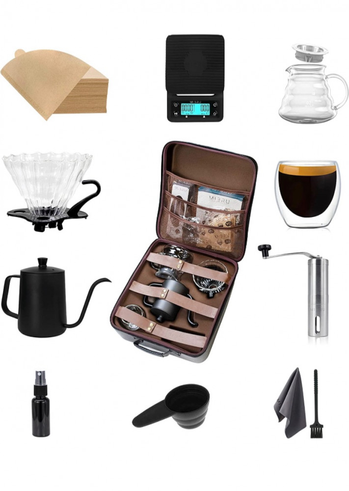 The specialized coffee bag from Mipro, a coffee tools bag, in 60 sets, contains 9 pieces.
