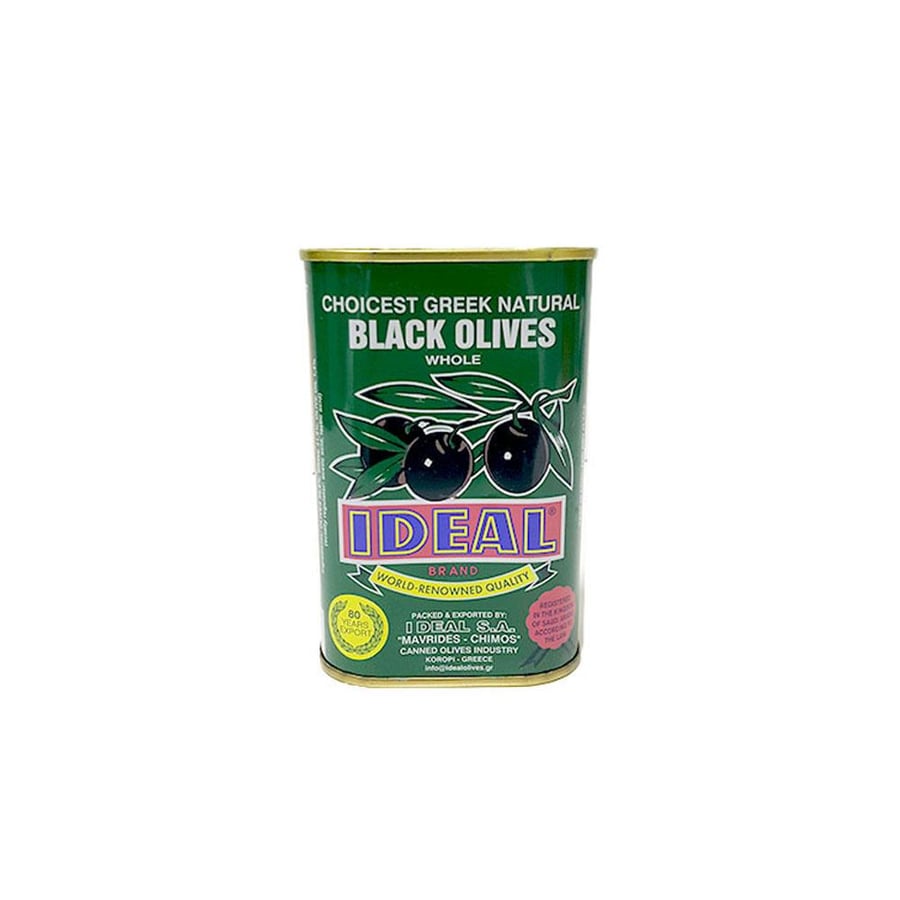 Greek black olives whole from Ideal 250g