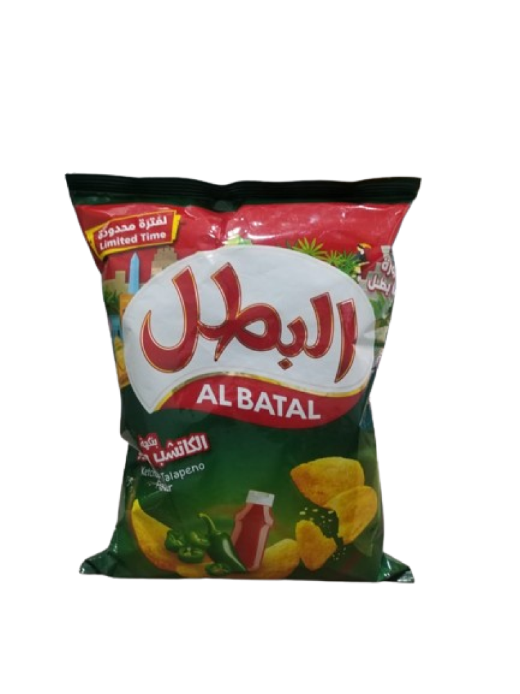 البطل شيبس نكهة الكاتشب والهالبينو عائلي