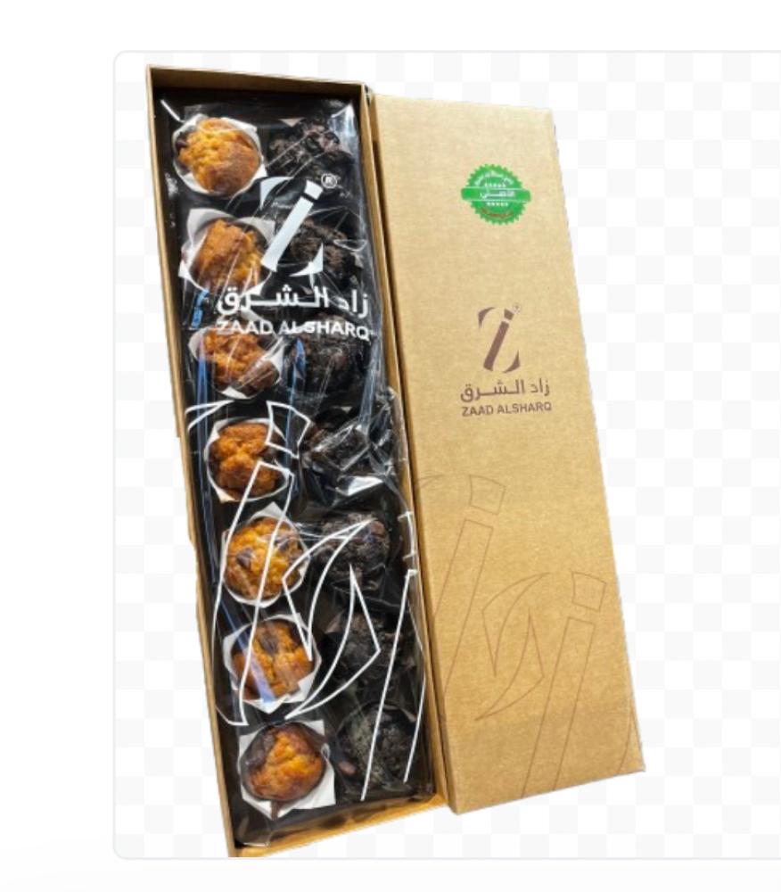 مفن كيك بتمر ( فانيليا+شوكولاتة )