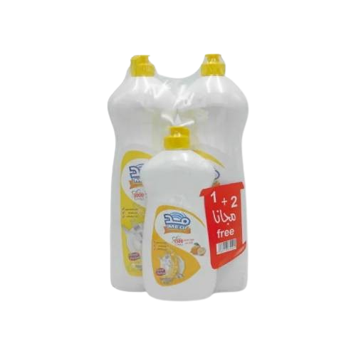 Lemon dishwashing liquid from Mad, 2 bottles × 700 ml + free bottle