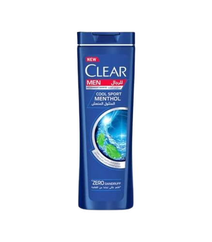 Clear anti-dandruff shampoo with refreshing menthol for men 200ml