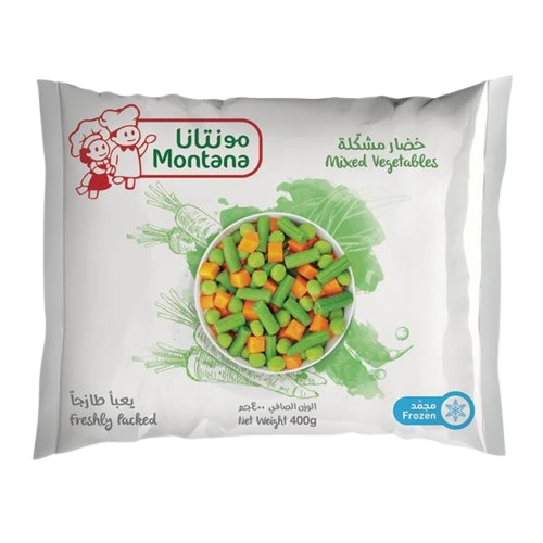 Mixed frozen vegetables from Montana 400g