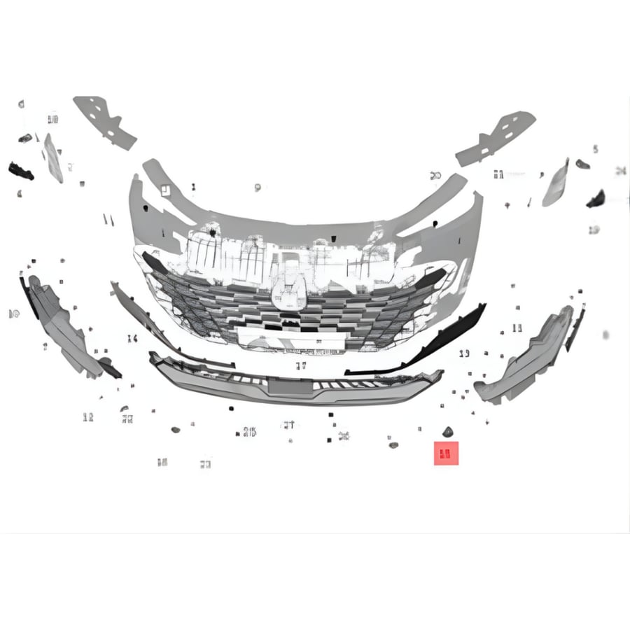 Radar sensor cover front bumper left Changan Uni-K 23-25 - Part number: CD569F271301-2400