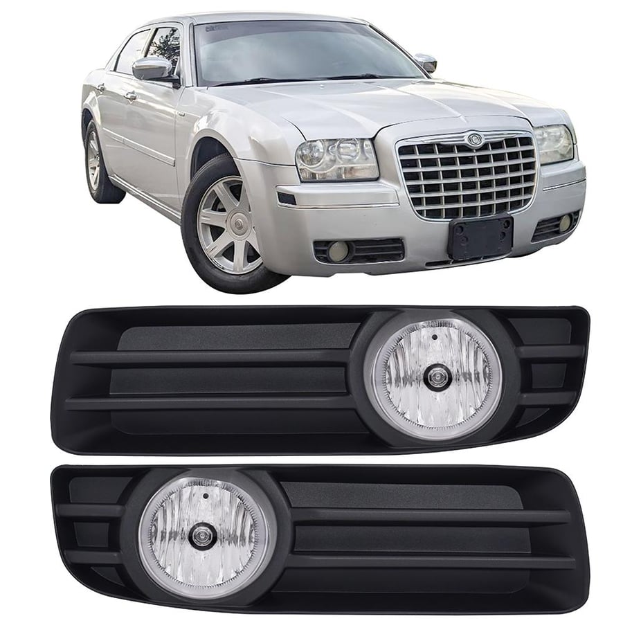 CY027 - مصابيح ضباب كرايسلر 300 سي 2005-2007 كشافات قطعتين