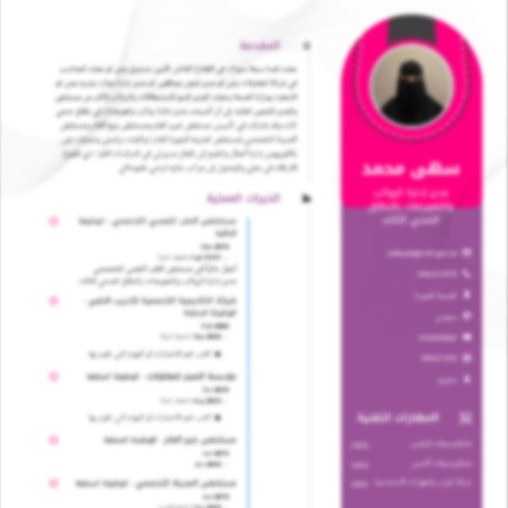 سيرة ذاتية احترافية