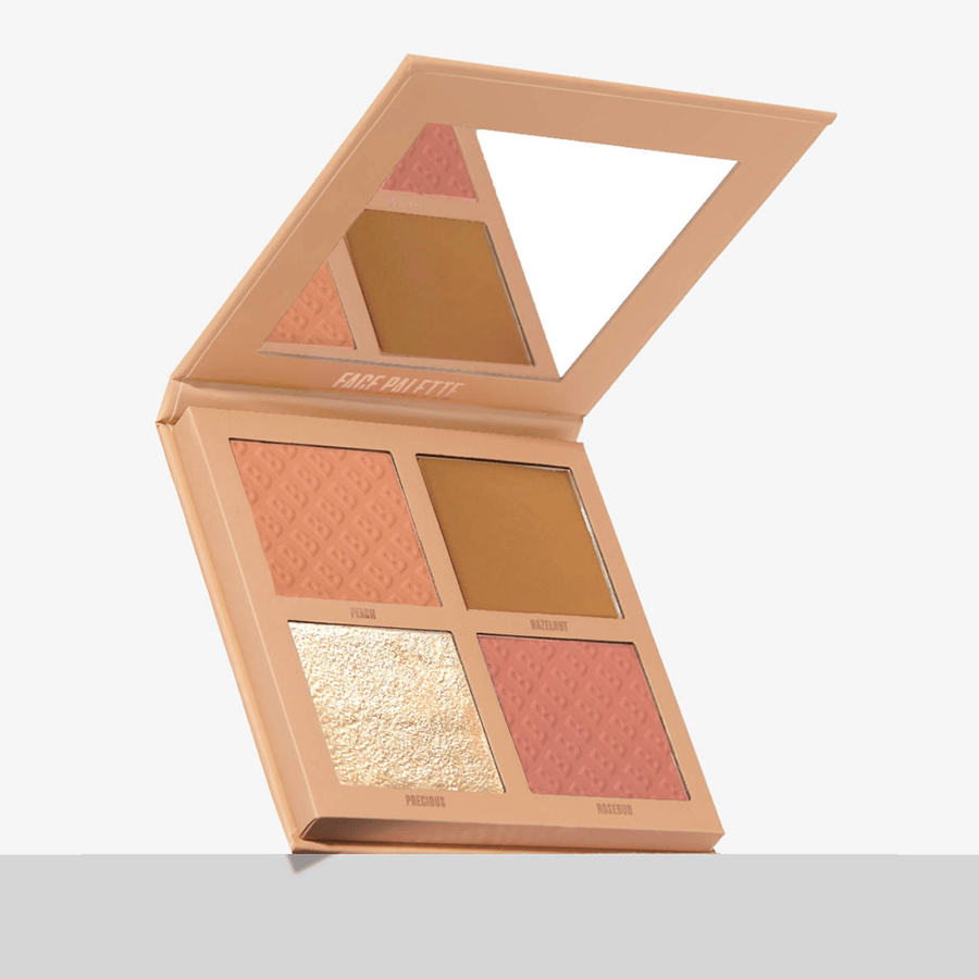 By Beauty Bay Blush, Bronzer and Highlighter Palette - First Light 4 Shades