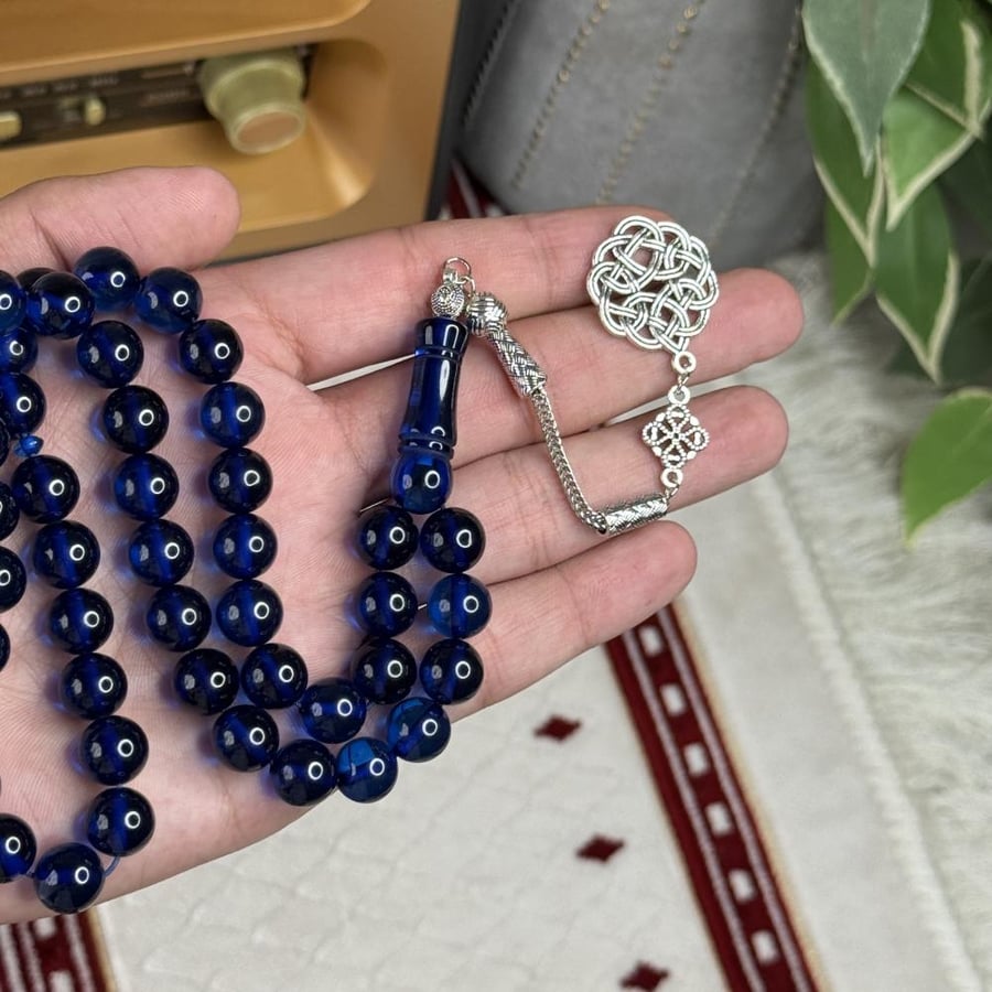مسباح  بكلايت أزرق غامق شفاف