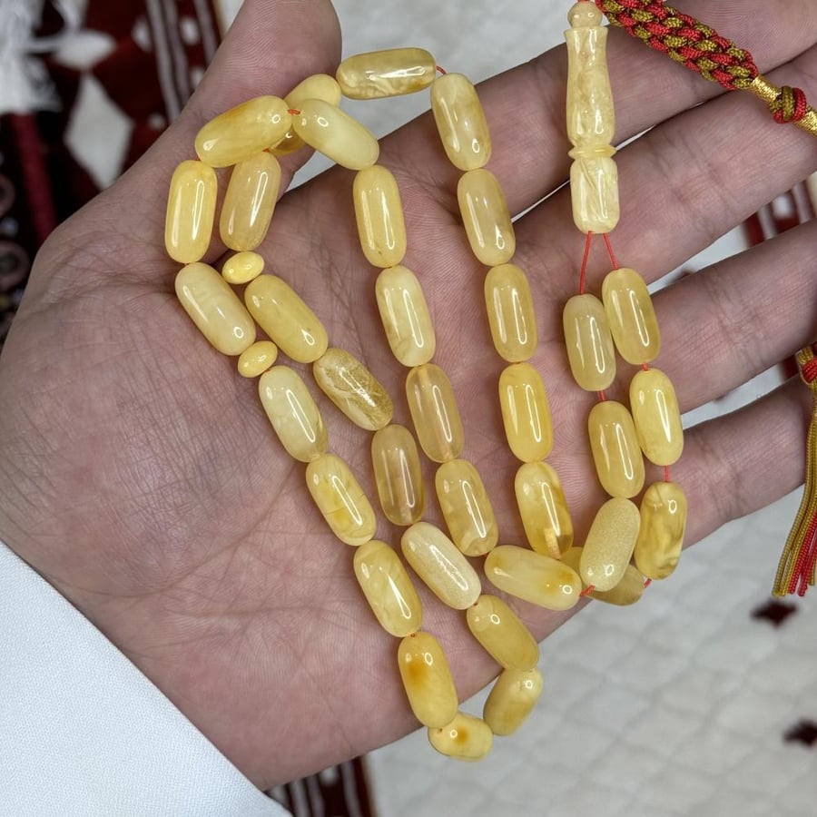 سبحة كهرمان طبيعي K002
