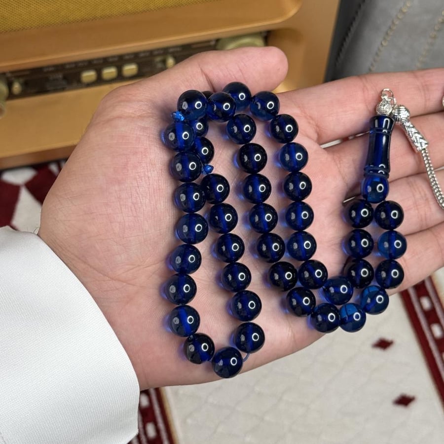 مسباح  بكلايت أزرق غامق شفاف
