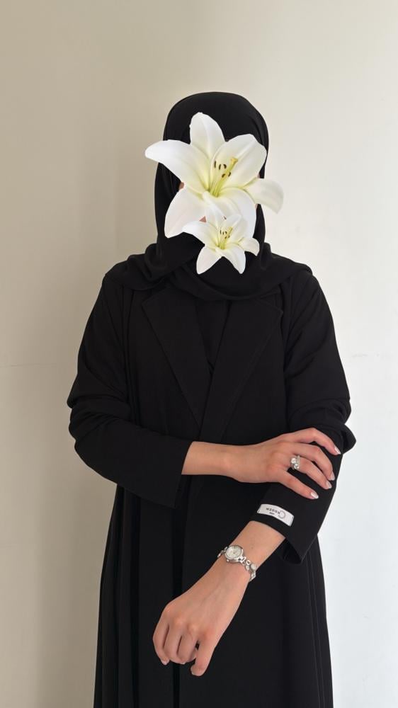 Dark black abaya