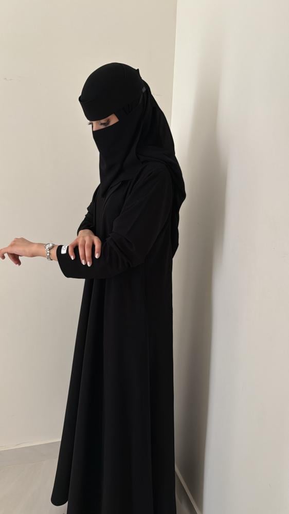 Dark black abaya