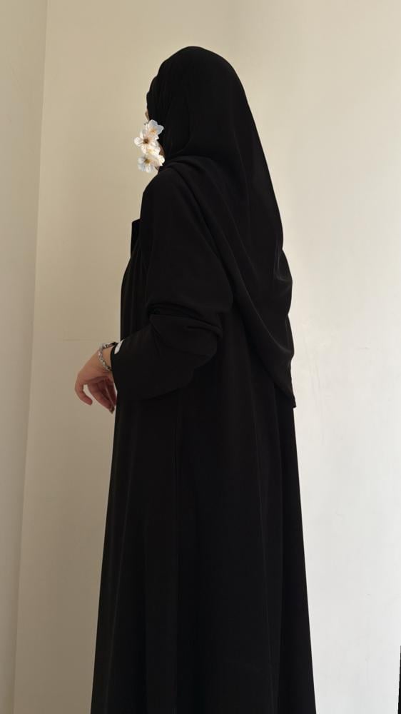 Dark black abaya