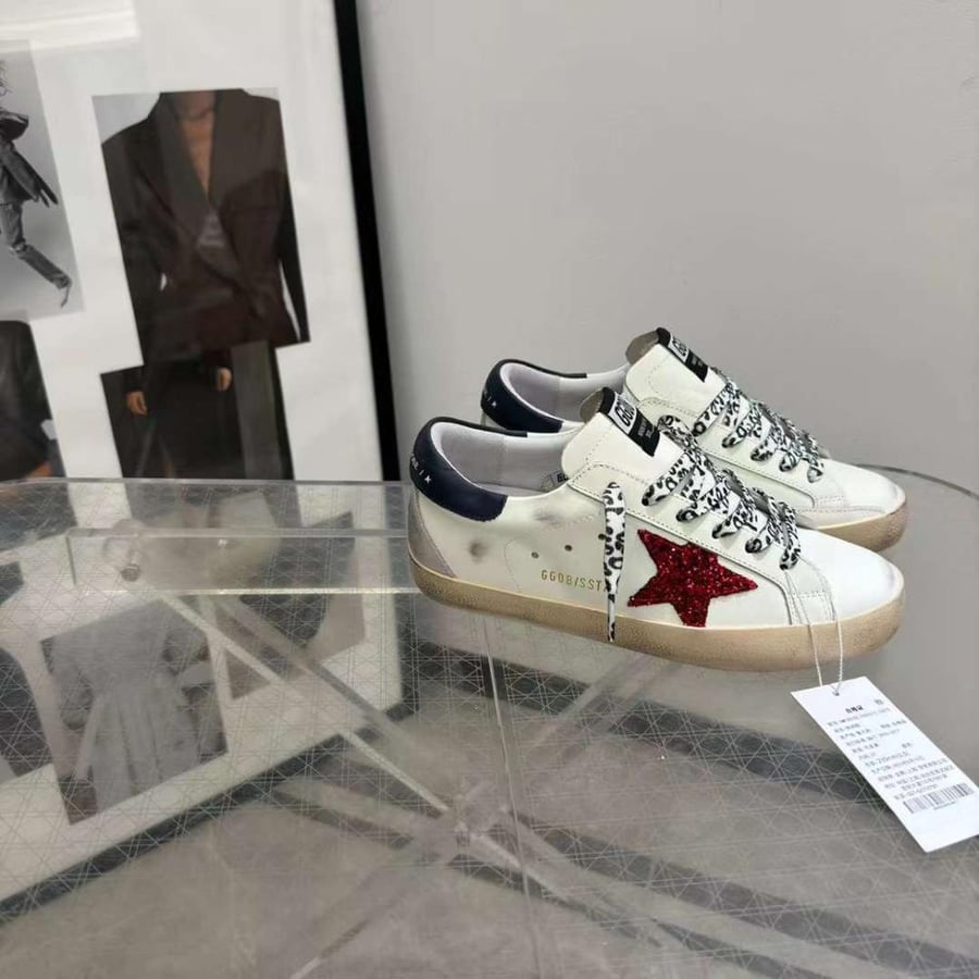Golden Goose  /Red Glitter Star/White,Black