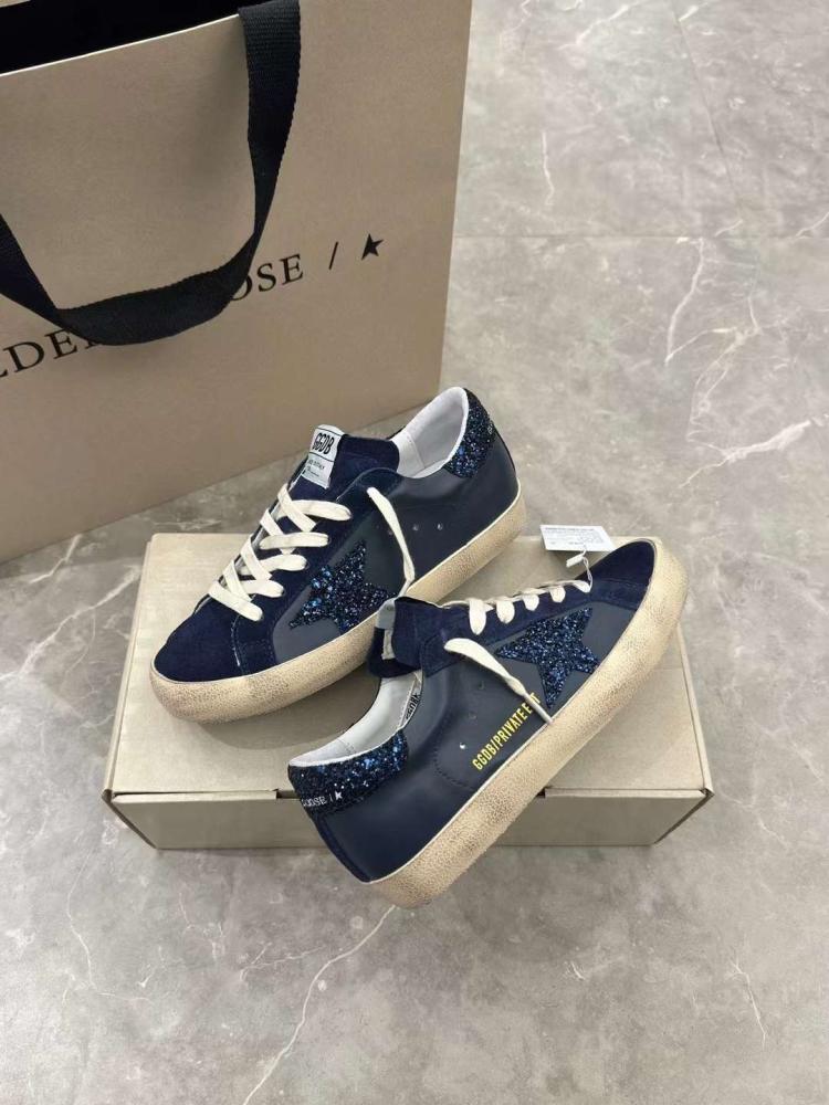 Golden Goose /Dark Blue with Glitter Star
