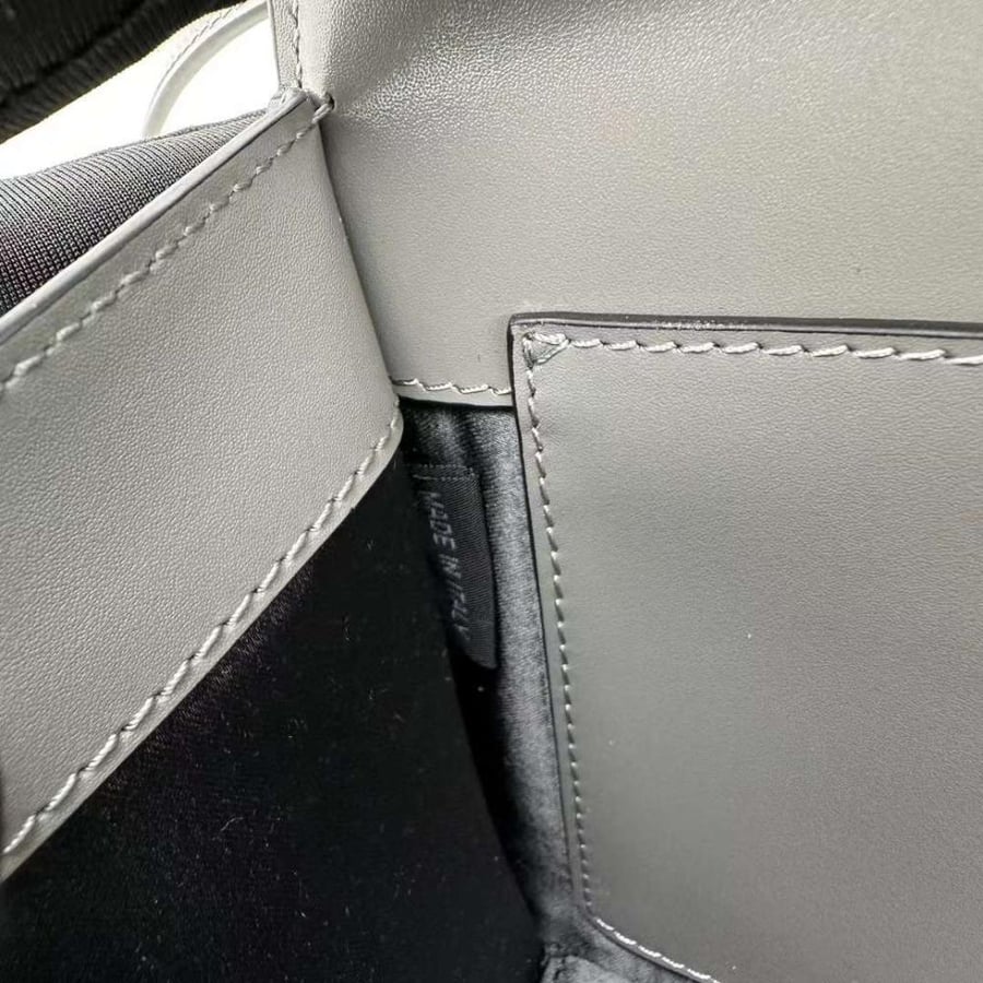 Leather Shoulder Bag Grey