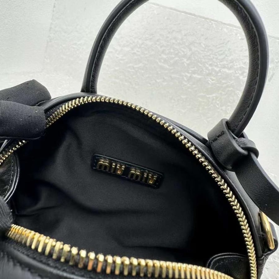 Miu Miu Zip-Up Crossbody Black Bag