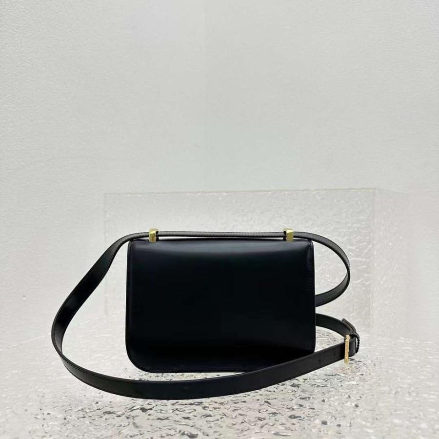 Leather Shoulder Bag Black