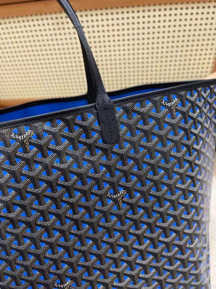 Goyard Goyardine Saint Louis Blue /Black Claire Voie GM