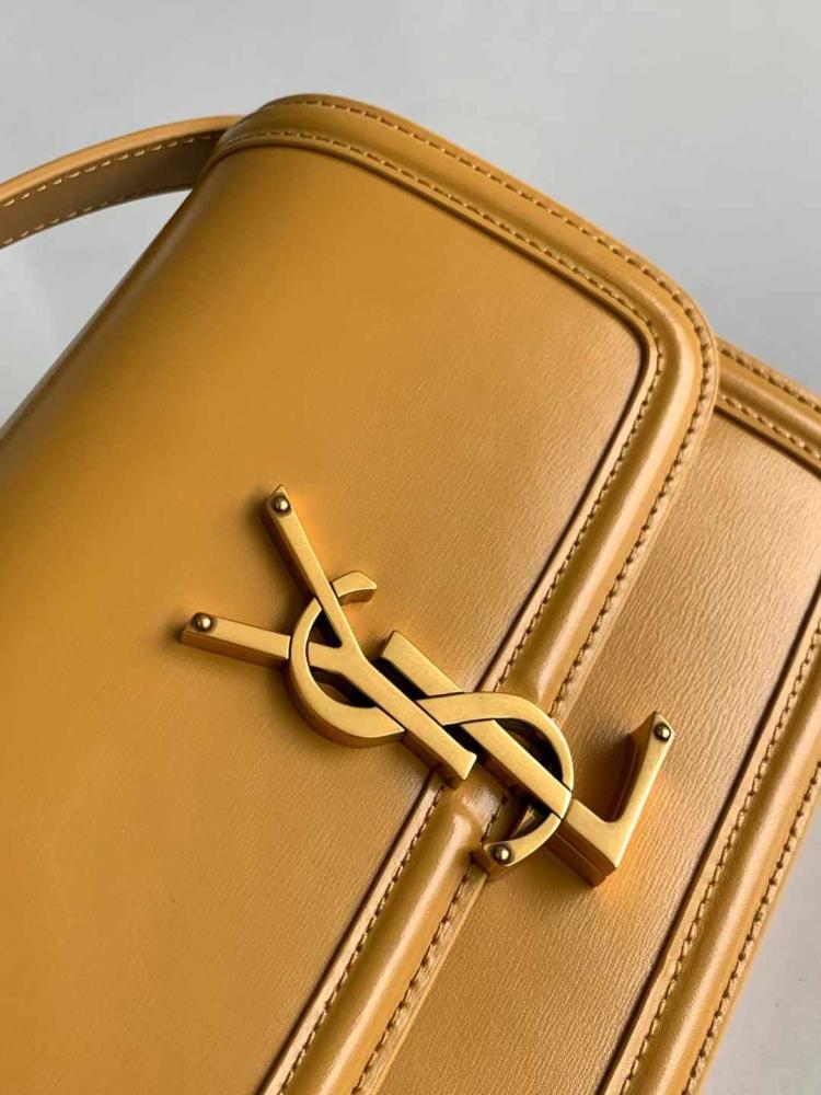 Solferino Small leather crossbody bag yellow
