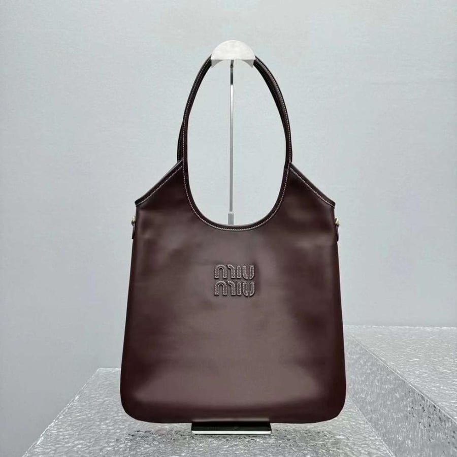 Women's Ivy Leather Dark Brown  Handbag