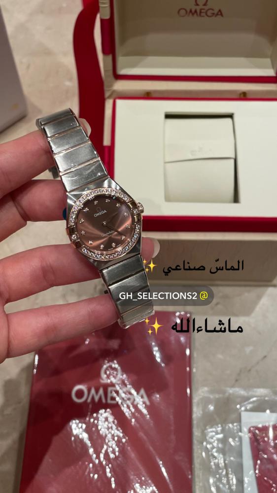 ساعة اوميغا ٢٥ ام ام الماسّ صناعي