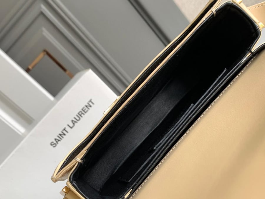 Solferino Small leather crossbody bag Beige