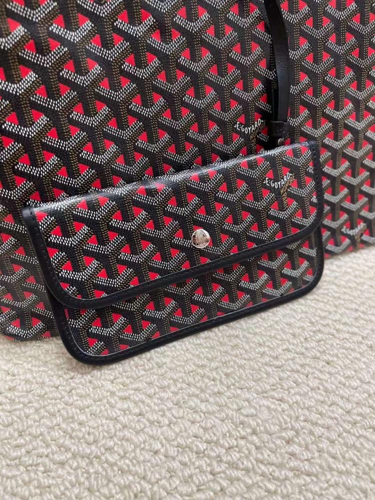 Goyard Goyardine Saint Louis Red /Black Claire Voie GM