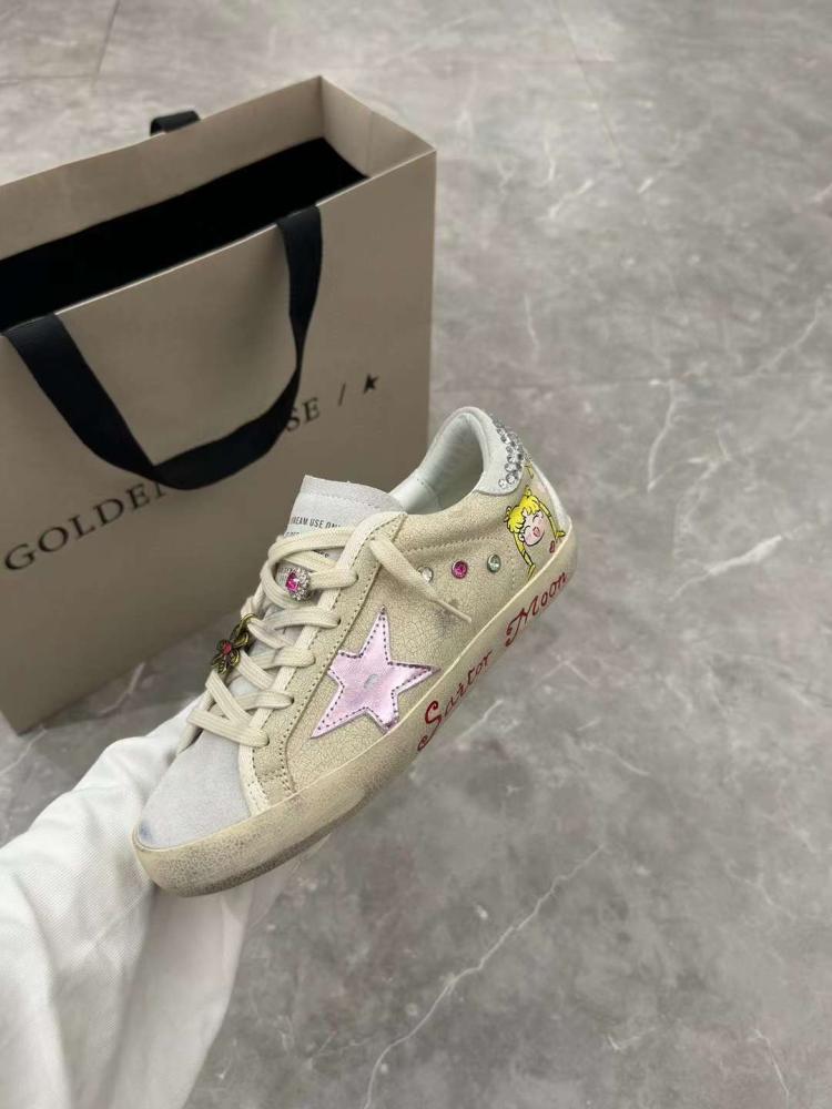 Golden Goose  /Purple Star/Beige/Crystal