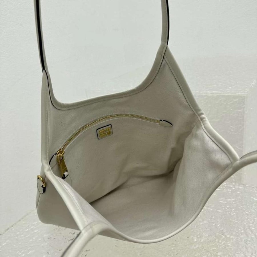 Women's Ivy Leather  White Handbag