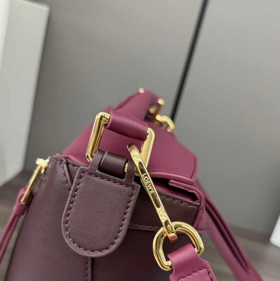 Puzzle Edge Maroon/ Dark Brown Small
