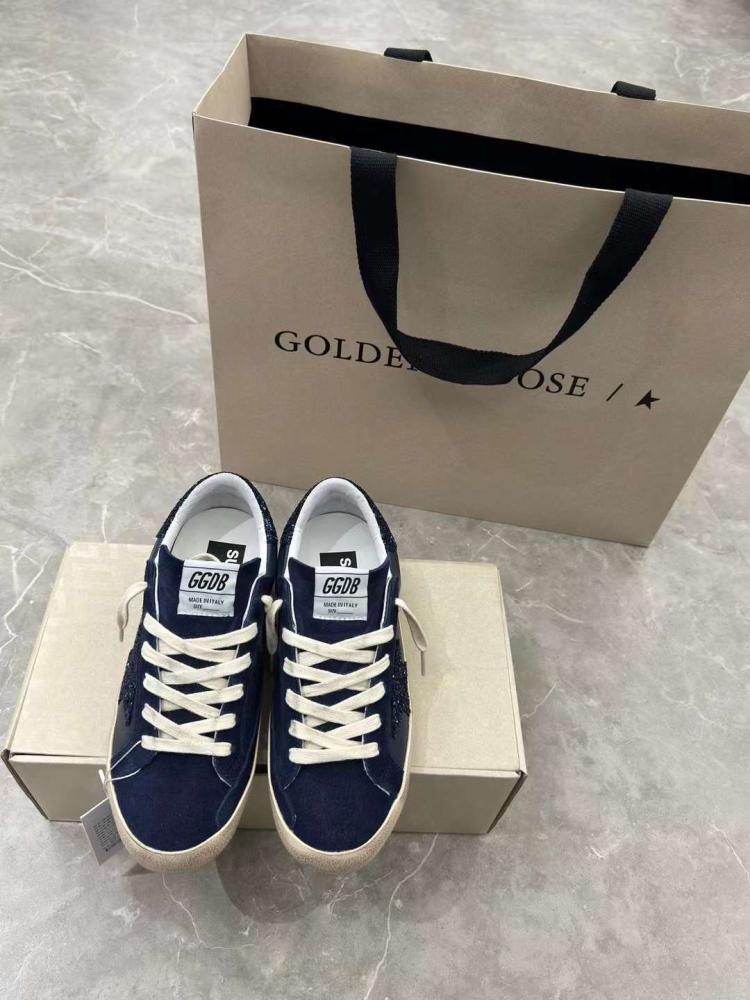 Golden Goose /Dark Blue with Glitter Star