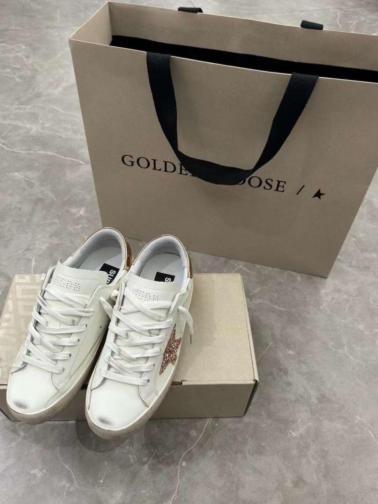 Golden Goose /Gold Glitter Star / White