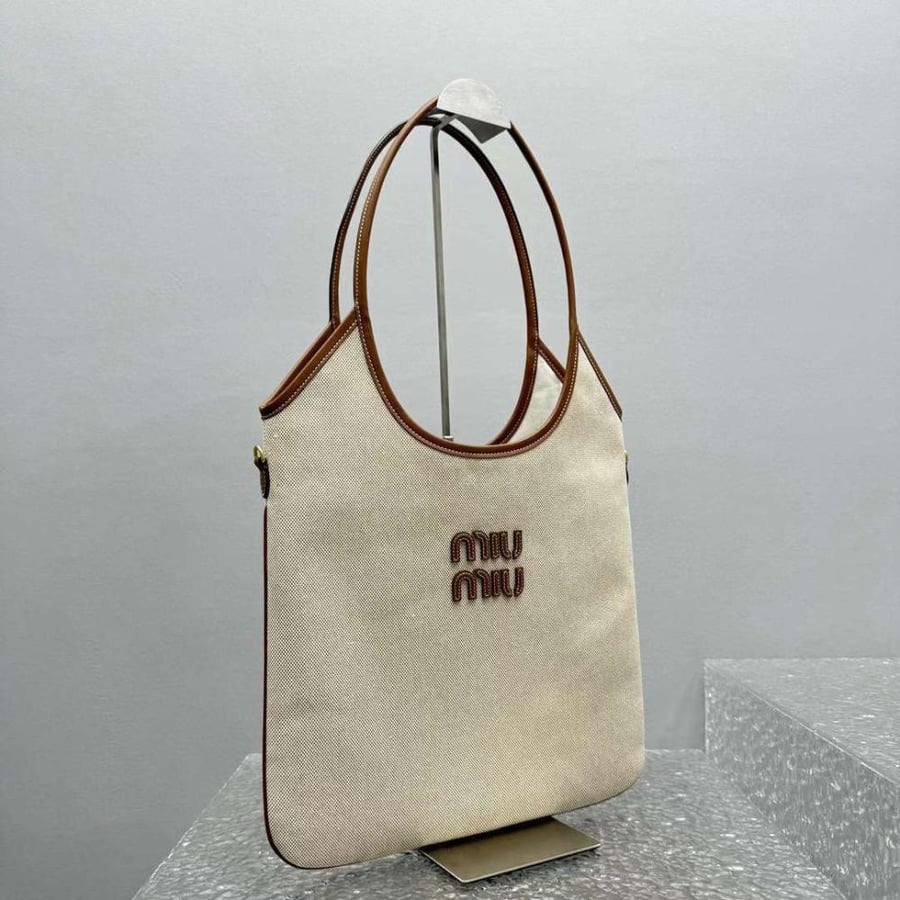 Women's Ivy Canvas Beige/Brown Handbag