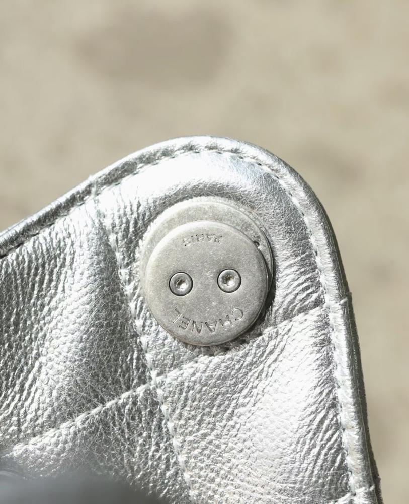 Chanel 25 Mini silver   bag